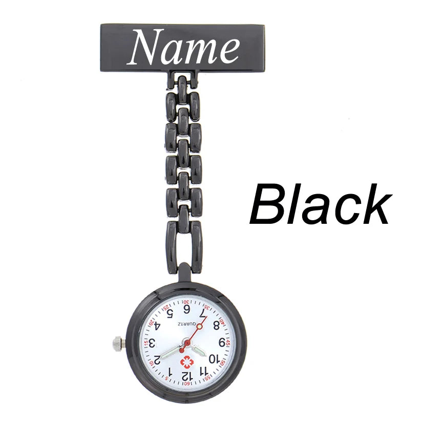 Noir Éternel – Matte Black Clip-On Pocket Watch